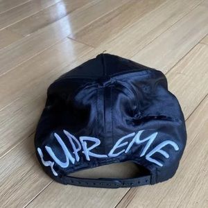 Rare Genuine Supreme Fairfax LA Satin Hat Black Back Spelling Vintage Odd Future